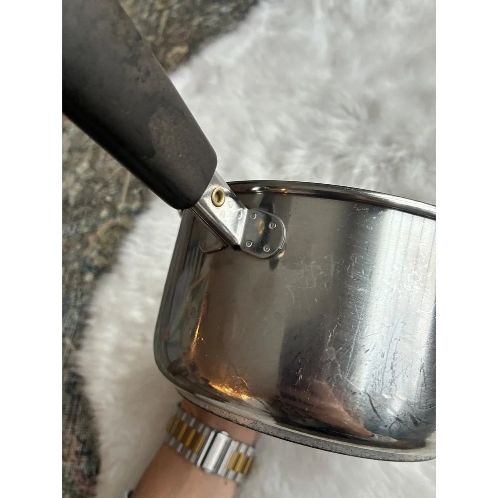 Revere Ware 1 1/2 Qt Saucepan Stainless Steel Handle Small Pot NO LID VGUC